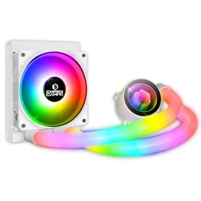 Image de EMPIRE GAMING Guardian P W120 Watercooling AIO PC Gamer Refroidissement de CPU Liquide ARGB 3 Pins 5V 1x120MM Intel LGA 1700/1200/115X/1366/2066/2011,AMD AM5/AM4 Blanc