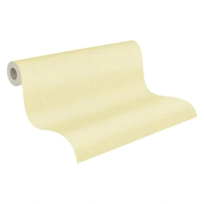 Image de Livingwalls papier peint 396513 uni jaune monochrome de haute qualité avec structure textile pour différentes pièces 10,05m x 0,53m Fabriqué en Allemagne