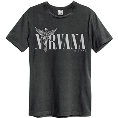 Image de Amplified T Shirt Uni Col Rond Homme Gris foncé Small