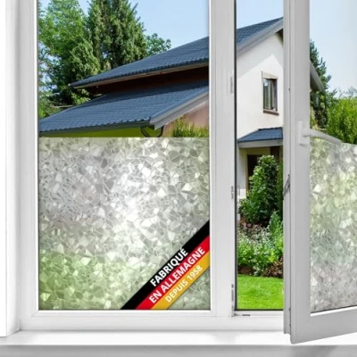 Image de d c fix film fenêtre anti regard électrostatique premium Crachat opaque adhésif et décoratif brise vue cache pour vitre, vitrage, douche 67,5 cm x 1,5 m