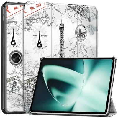 Image de Étui à rabat Design Trifold OnePlus Pad Paris iMOSHION® Multicolore Blanc Mixte