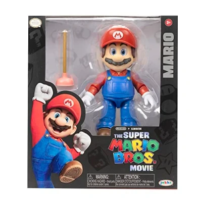 Image de Super Mario Bros Movie Figurine Peach 13cm Licence Officielle Jouet à Collectionner de Personnage Articulée Yeux Acrylique Réaliste avec Parapluie Enfant dès 3 Ans