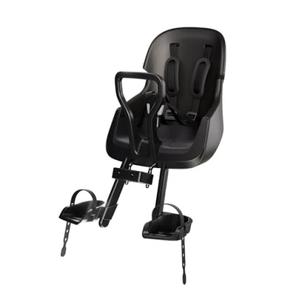 Image de BOBIKE 8010700001 Siège Jeune Enfant Vélo Frontale Evolve Mini Sécurisé avec Design Enveloppant, Fixation au Tube de Direction et Confort Optimal, Noir Urbain
