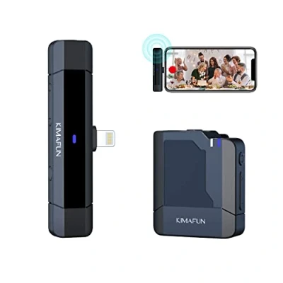 Image de KIMAFUN Microphone Cravate sans Fil 2.4G pour i_Phone, Micro Lavalier Surveillance en Temps Réel Caméra, Reflex Numérique, Smartphone, Youtube, Tiktok Diffusion Direct, G50 5(1TX+1RX)