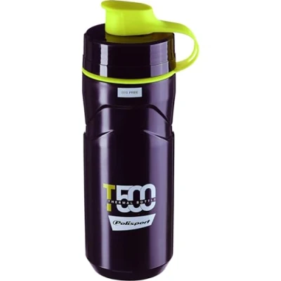 Image de POLISPORT 8645500001 Bouteille Isotherme modèle T500 pour Le Cyclisme d&#039;une contenance de 500ml. d&#039;eau Cyclistes sans BPA en Couleur Noir/Vert Lima
