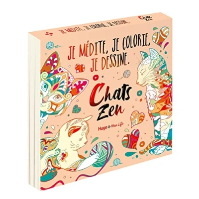 Image de Chats Zen je médite, colorie, dessine