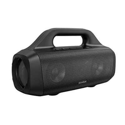 Image de Soundcore Motion Boom Enceinte Bluetooth, Bluetooth puissante avec Drivers Titane, IPX7, 24h, App, Poignée, Portable pour Le Camping