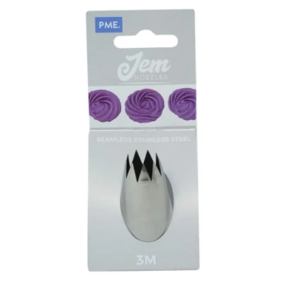 Image de JEM NZ3M Douille Etoile Ouverte, Acier Inoxydable, Argent, 2 x 3.5 cmNZ3M
