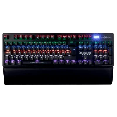 Image de Konix Drakkar Clavier Gaming Filaire mécanique Helheim AZERTY Anti ghosting 20 Effets Lumineux Câble 1,7 m Noir