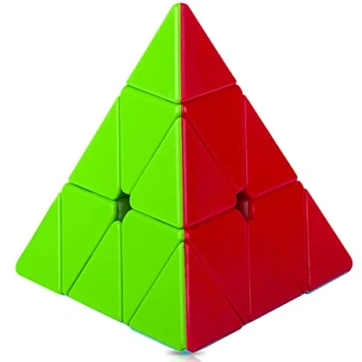 Image de SISYS Speed Cube Pyraminx Magic Puzzle Pyramide Cubo Magique Speedcubing Casse Tete sans Autocollants 3D Jouets pour Garçons Filles Enfants Adultes