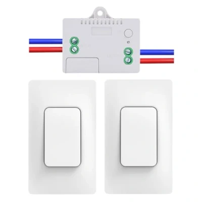 Image de Cerhot 230V interrupteurs à distance sans fil, de commande distance, interrupteur d&#039;éclairage cinétique fil pour lumières pile (US 2V1 A)