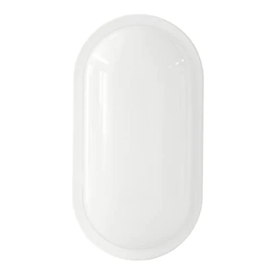 Image de Éclairage mural d&#039;extérieur à LED, Lampe de cloison pour le plafond ou mur, forme ovale, Étanchéité IP65 utilisation en milieu humide extérieur, 15W, Blanc Chaud 2700K