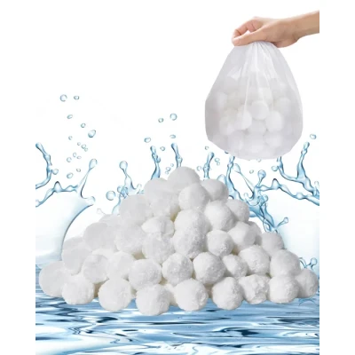 Image de Boules Filtrantes pour Piscine Filtre à Sable VEVOR 0,7 kg de Remplacement Réutilisable Blanc