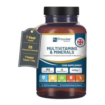 Image de A Z Multivitamines &amp; Minéraux l 365 Comprimés Multivitaminés Végétaliens