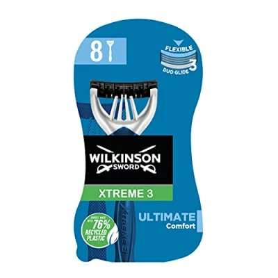 Image de Wilkinson Xtreme 3 Ultimate Plus Rasoirs jetables masculins Pack de 8