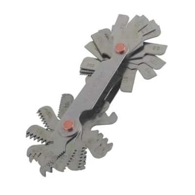 Image de 51/52Pcs Jauge de filetage en acier inoxydable 60 et 55 degrés, pas vis Outil mesure métrique + impérial (52pc)(Metric+ imperial (52pc))