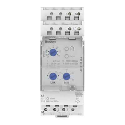 Image de Structure de l&#039;interrupteur crépusculaire Rail DIN LUNA 110 plus AL