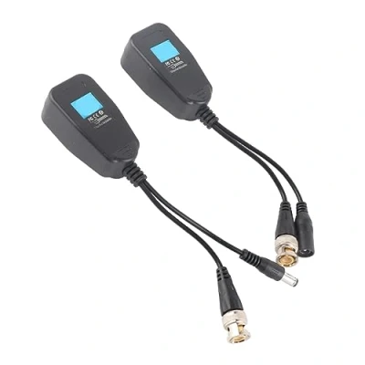 Image de BNC vers RJ45 Connecteur Balun d&#039;alimentation vidéo, Prise en UTP NTC/PAL/SECAM pour caméra TVI/AHD CVI