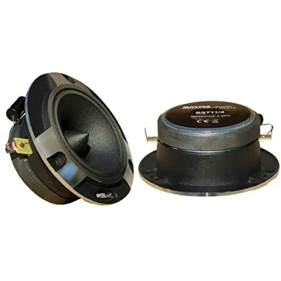 Image de 2 Super Tweeter MASTER AUDIO BST11/4 BST 11/4 avec 175 Watt rms et 350 Max 9,80 cm diamètre 98 DB 4 ohm 3,70 de Profondeur, la Paire