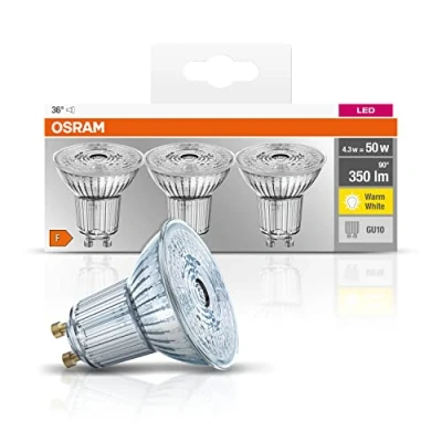 Image de OSRAM Ampoule LED, Blanc Chaud, 3 Unité (Lot de 1)