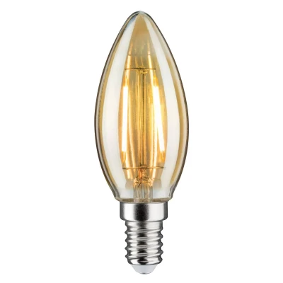 Image de Paulmann 330028740 lampe LED Bougie Filament E14 CC 24V 140lm 2W 1900K Doré gradable