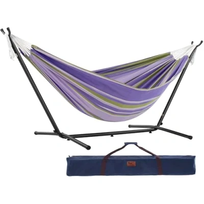 Image de DOUBLE COTTON HAMMOCK WITH STAND (250 CM) TRANQUILITY