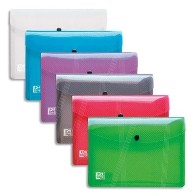 Image de Lot de 30 Pochette PP Hawaï, format A5, fermeture pression, coloris assortis (6)