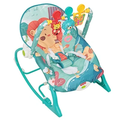 Image de Transat bébé,Transat Balance Soft, Mesh,Transat Bliss, Cotton, Anthracite, avec Jouet, Yeux espiègles,balancelle (80 * 60 43cm bleu)