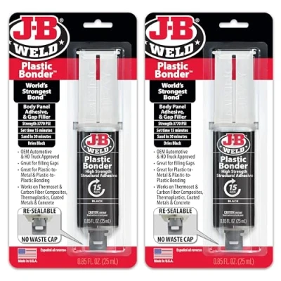 Image de J B Weld 50139 Seringue de remplissage plastique pour panneau adhésif et d&#039;évitement Noir 25 ml (2)