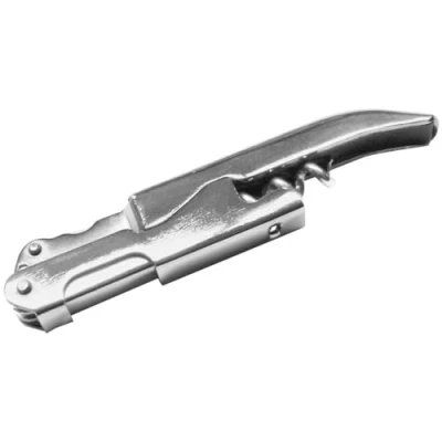 Image de Fackelmann 49459 tire bouchon limonadier, bouchon, double levier, Acier inoxydable, Argenté, 11,7 x 2,3 1,2 cm