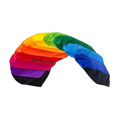 Image de Wolkenstürmer Paraflex Basic 2.1 Aile de Traction, Arc en Ciel Prêt a Voler cerf Volant 2 Lignes pour débutants et Enfants à partir 10 Ans Voile Traction Kitesurf 210cm