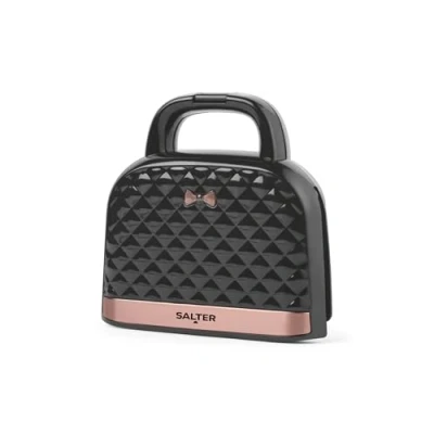Image de Toaster à sandwich Salter forme de sac, antiadhésif, remplissage profond, 2 sandwiches grillés, presse gril 4 tranches, contrôle automatique la température, poignée froide au toucher, 750W