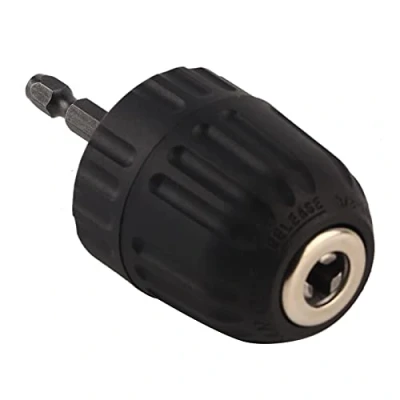 Image de Walfront 0.8 10mm 3/8&quot; 24UNF Mandrin Porte Foret sans Clé avec 1/4&quot; Douille Hexagonale pour Perceuse