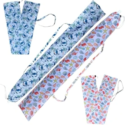 Image de X2 Housse de parasol plage avec poignée résistante. pour bleue. Complément ou accessoire rechange parasols plage.