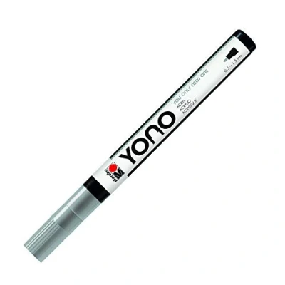 Image de Marabu Marqueur YONO 12400101078 Gris 078 Stylo acrylique polyvalent avec pointe ogive japonaise fine 0,5 1,5 mm, à base d&#039;eau, résistant la lumière et l&#039;eau, pour presque tous les supports
