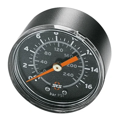 Image de SKS Zubehör Manometer 16 Bar R1/4&quot; Rennkompressor Material Velo Mixte, Noir, 5 x 3 cm