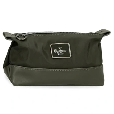 Image de Pepe Jeans Christine Trousse de Toilette Verte 20,5 x 11,5 7,5 cm Polyester avec détails en Cuir synthétique by Joumma Bags, Vert, Talla única,