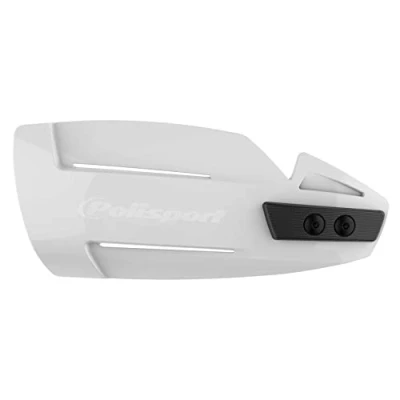 Image de Polisport 8307800001 Protège Mains Hammer 1 Point de Fixation MX Style en Plastique avec kit Montage Inclus Compatible Tous Les modèles Enduro/MX Couleur Blanc