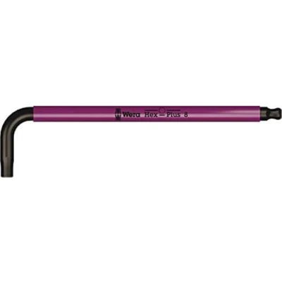 Image de Wera 05022614001 950 SPKL Clés mâles coudées Multicolore, system. métrique, BlackLaser, Hex Plus, 8.0 mm, Noir/pink