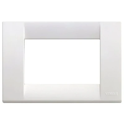 Image de VIMAR série Idea Plaque Classica 3 Module en plastique blanc brillant