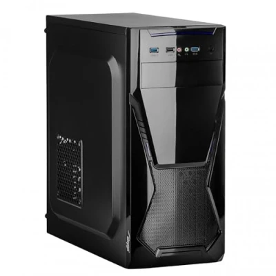 Image de Boîtier PC Akyga AK13BK Tour midi ATX Noir 7 baies internes Refroidissement arrière 120mm