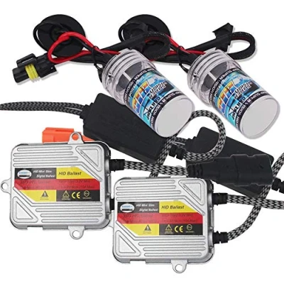 Image de Eseastar Kit de conversion H7 HID avec 2 ampoules xénon blanc 6000K et ballasts 35W 12V