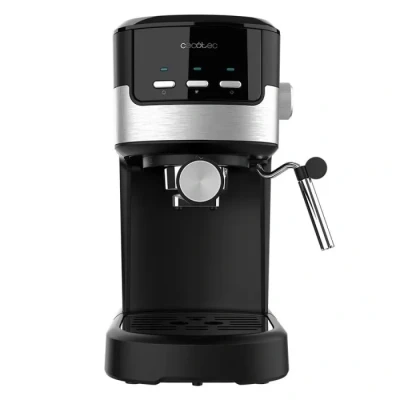 Image de Cecotec Cafetière Espresso compacte Power 20 Pecan. 1100 W, Bars, Système Thermoblock, Buse orientable, Porte filtre avec double sortie et 2 filtres, 1,25 litre, Noir
