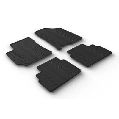 Image de Gledring 0423 Ensemble de tapis sol Caoutchouc avant et arrière 4 noir