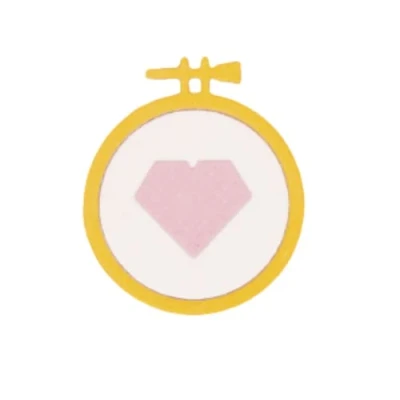 Image de Craftelier Mini matrice pour décorations et créations de scrapbooking, artisanat papeterie Figurine en forme cadre Dimensions approximatives : 1,9 x 1,58 cm 3,53 4,11