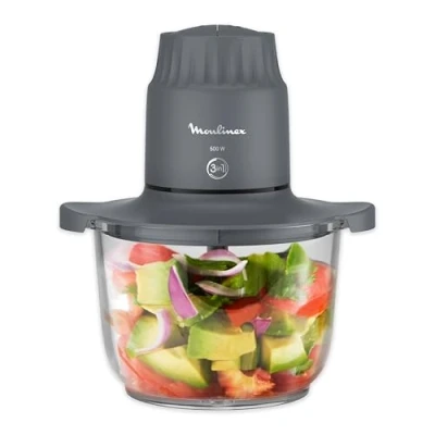 Image de Moulinex Choppeo, Hachoir avec bol en verre, Capacité utile de 1L, Verre borosilicate, 2vitesses, Java Pepper DJ602110