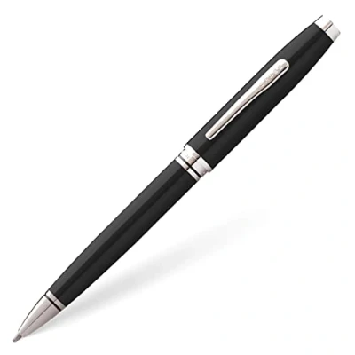 Image de Cross Coventry Stylo à bille (épaisseur de trait M, avec emballage cadeau) noir/chromé, 1 pièce (1 pièce)