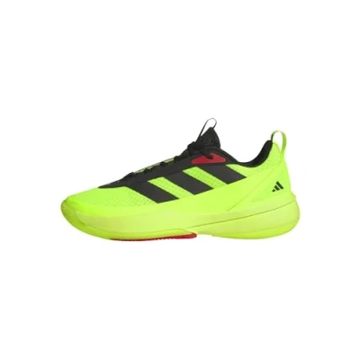 Image de adidas Mixte Front Court Shoes Chaussures de Basket Ball, Lucid Lemon/Core Black/Pure Ruby, 45 1/3 EU