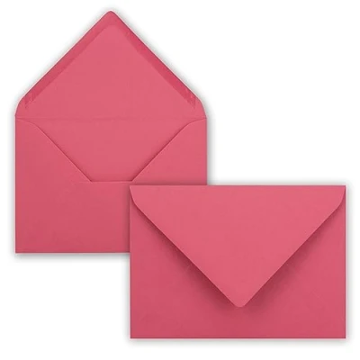Image de 25x enveloppes C6 couleur: flamant rose 11,4 x 16,2 cm fermeture: gommée pour papier A4, A5, A6 et invitations, salutations lettres FarbenFroh by GUSTAV NEUSER