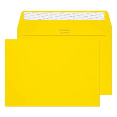 Image de Blake Creative Colour C5 162 x 229 mm 120 g/m² Enveloppes Bande Adhésive (303) Jaune Banane Boîte de 500